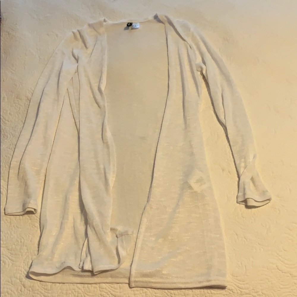 White cardigan